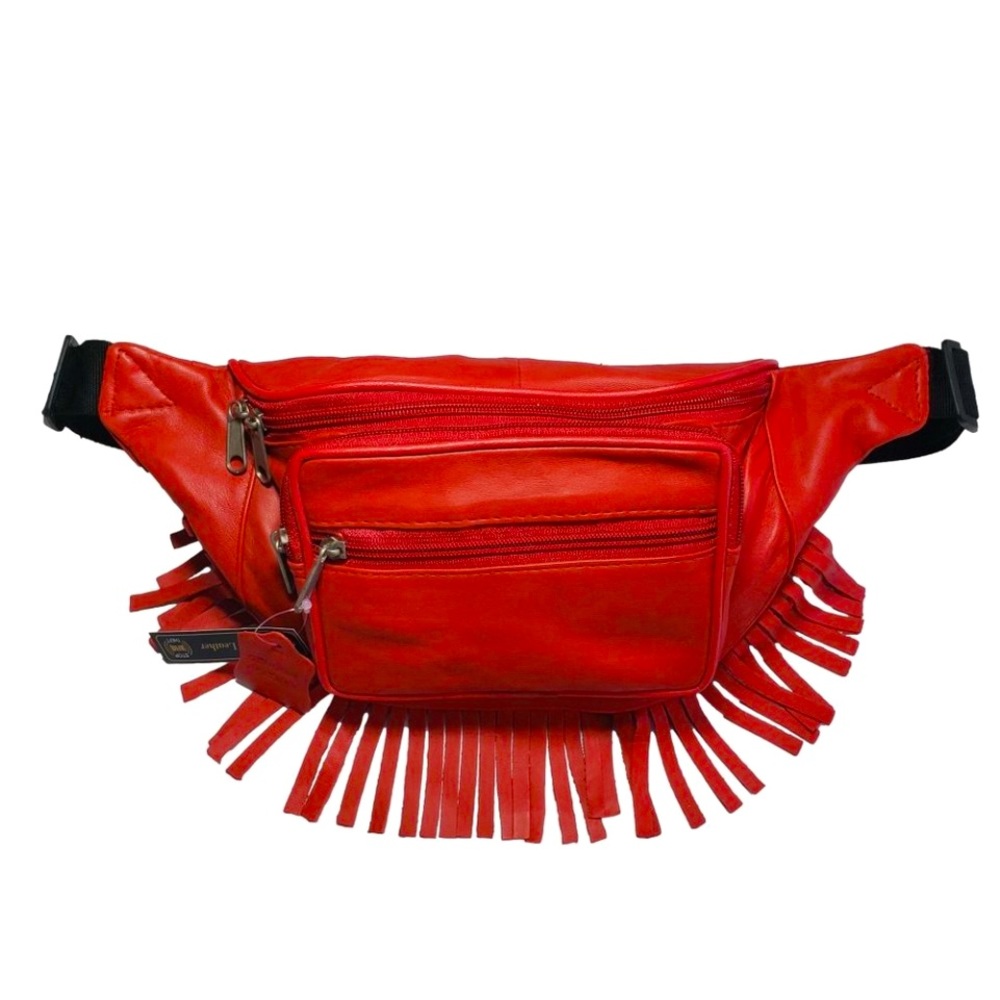 Genuine leather Fringe Fanny belt bag